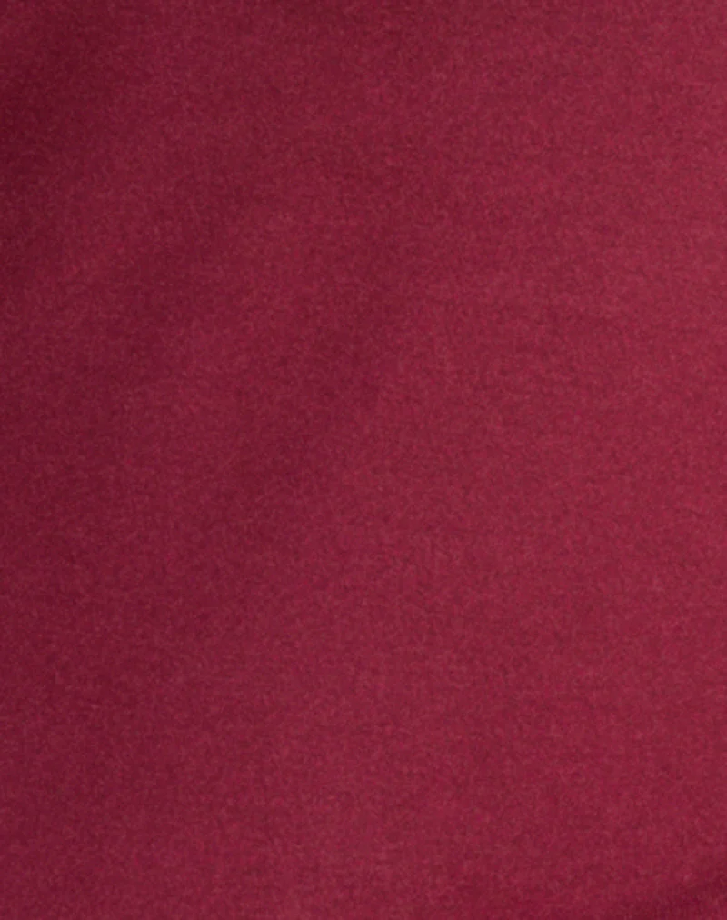 Arika Asymmetrisches ausgeschnittenes Oberteil aus Cupro Burgundy - Image 6