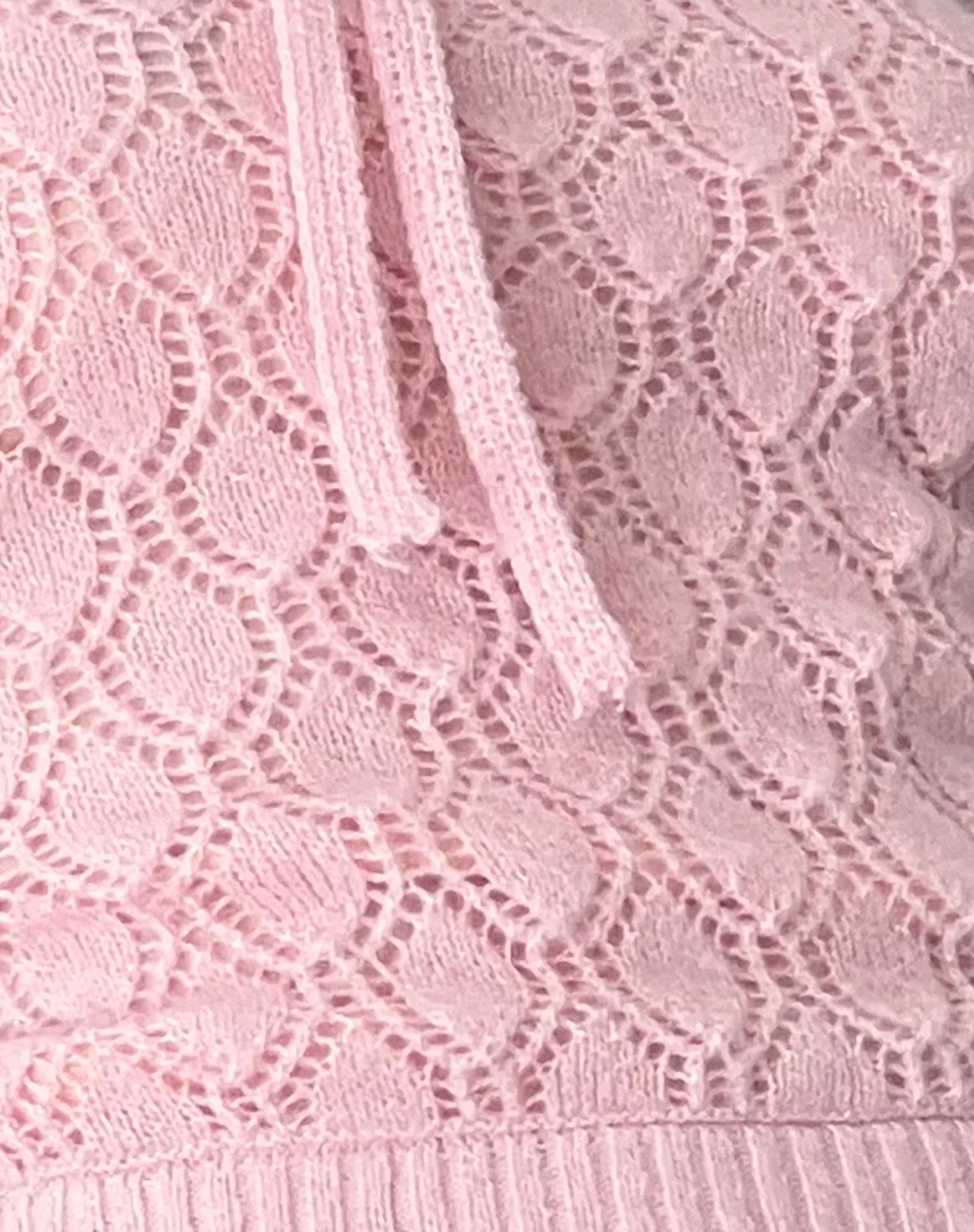 Arinah gestricktes Shrug-Top in Ballettrosa - Image 7