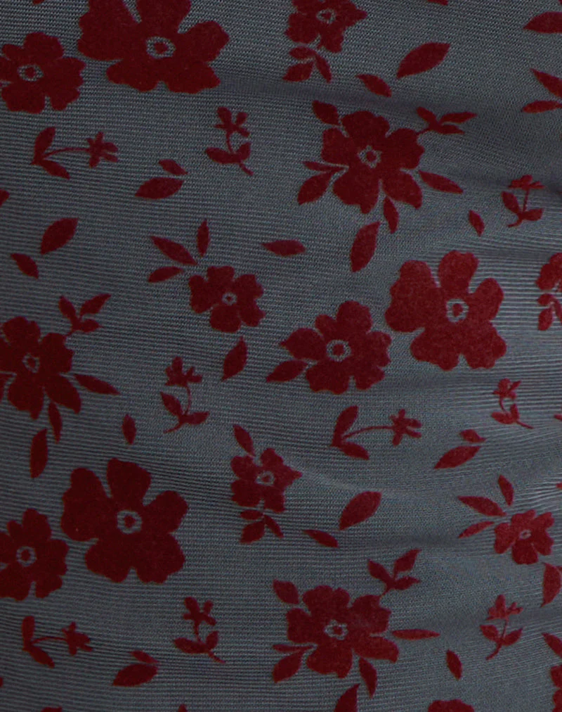 Arira Träger-Top in Garden Floral Blau Grau - Image 6