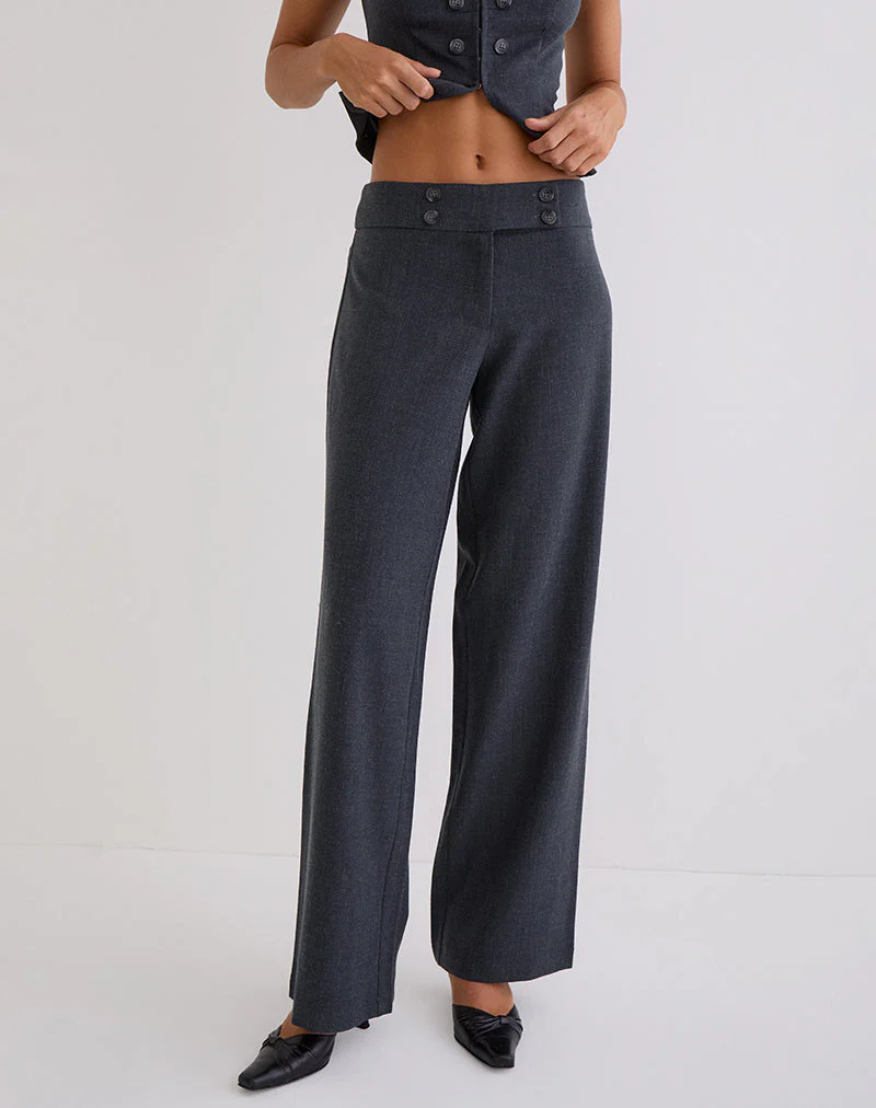 Arisyo Hose mit weitem Bein in Tailoring Grey Blue - Image 2
