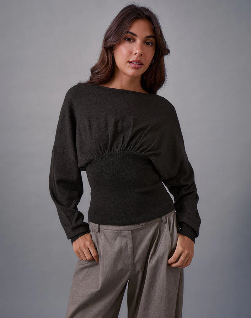 Arvel Pullover in Knit Charcoal