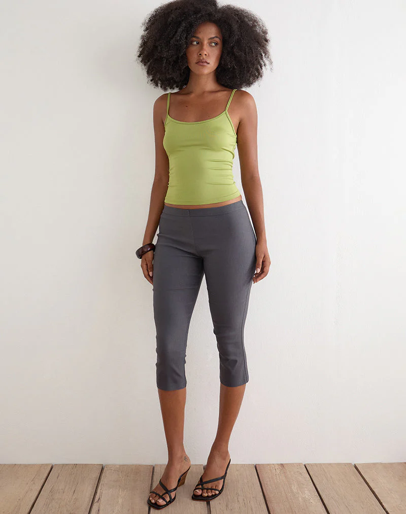 Asla Cropped Capri Hose aus Stretch-Stoff in Anthrazit - Image 3