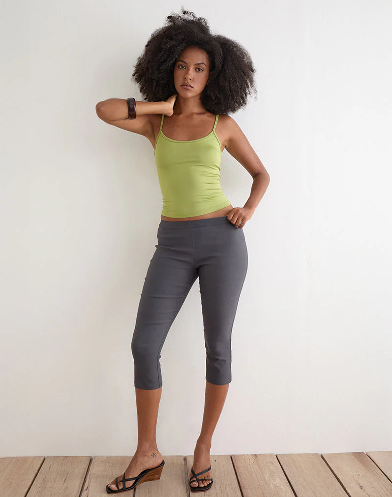 Asla Cropped Capri Hose aus Stretch-Stoff in Anthrazit - Image 4