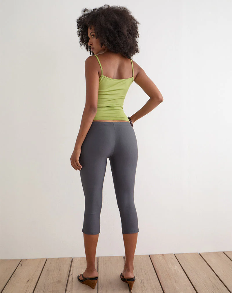Asla Cropped Capri Hose aus Stretch-Stoff in Anthrazit - Image 5