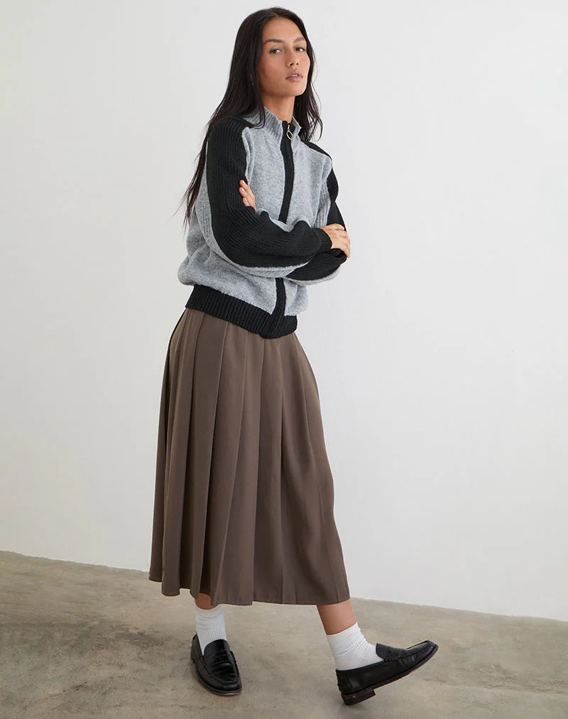 Asrar Jumper aus Strick in Grau und Schwarz - Image 2
