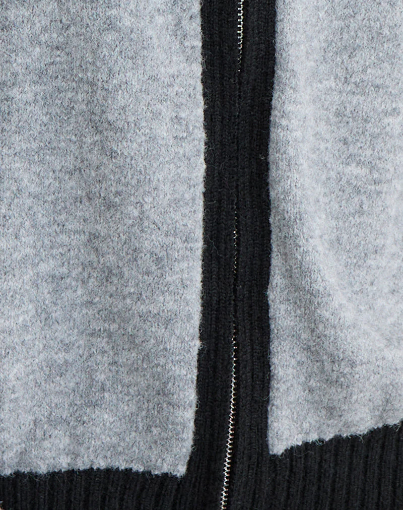 Asrar Jumper aus Strick in Grau und Schwarz - Image 5