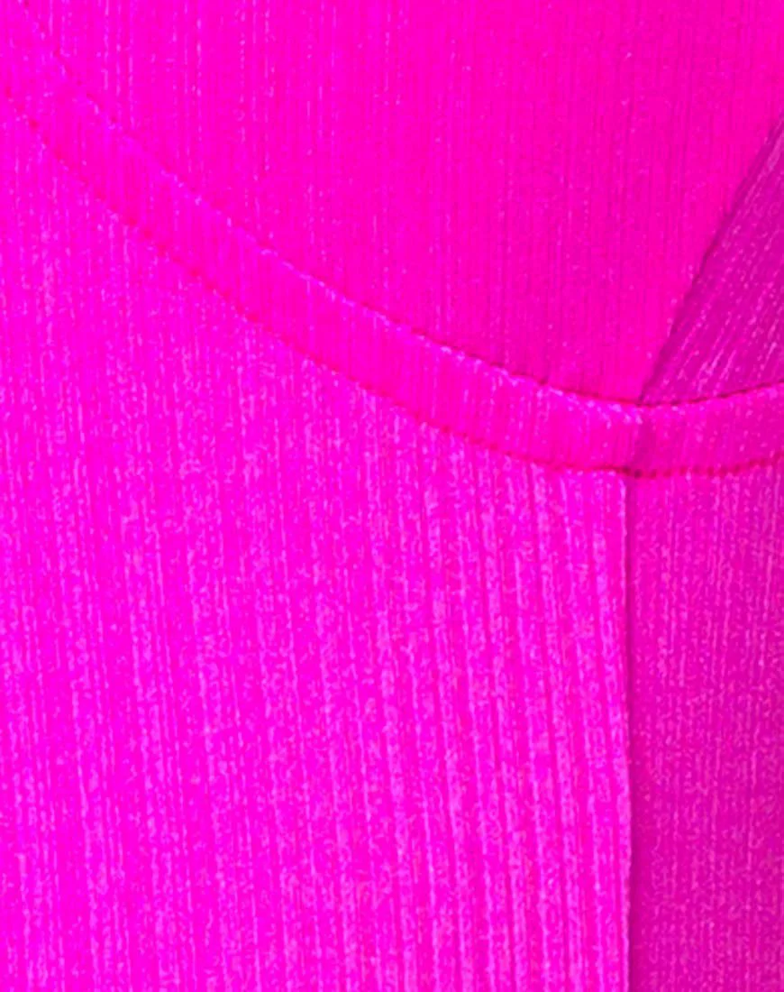 Atel Kleid aus Nylon-Elasthan Magenta - Image 5