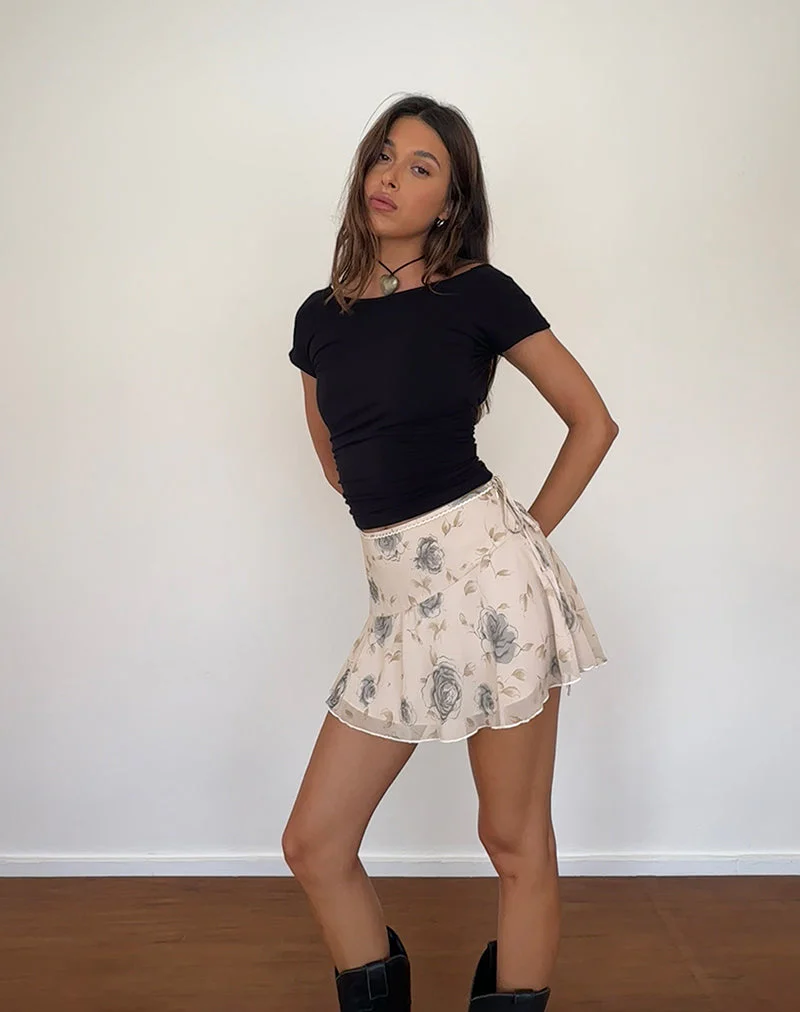 Athalia Minirock in Wildrose Blau