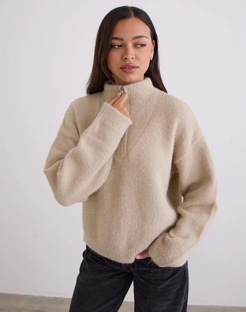 Atine Pullover in Hafermehl - Image 3
