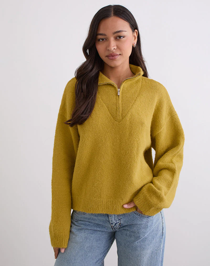 Atine Pullover in Ocker-Senf - Image 3