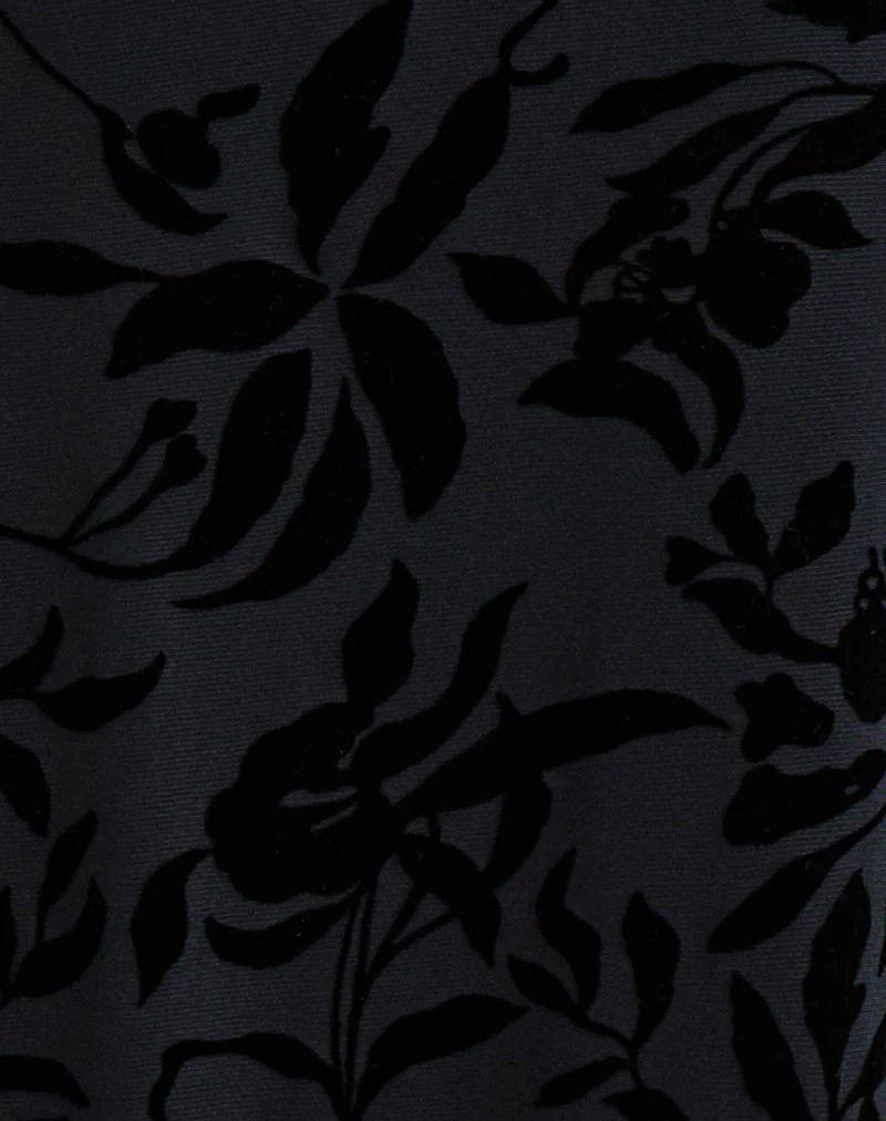 Atira Midirock aus Flock-Blatt-Blume Schwarz - Image 6