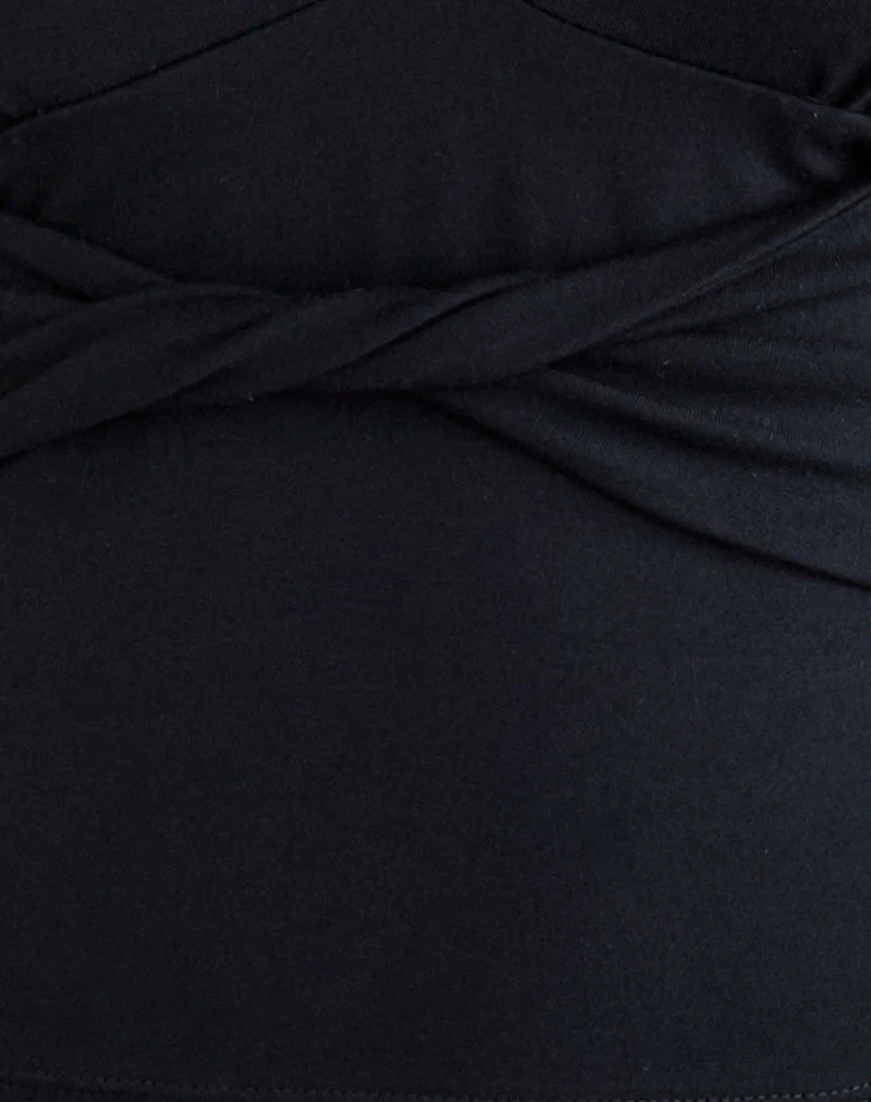 August Tank Top in Rayon Jersey Black - Image 5