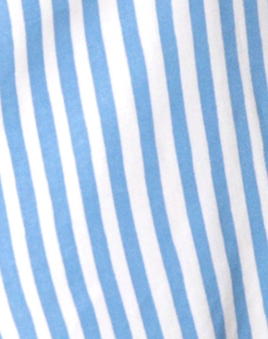 Auvaly Slip Dress in Basic Stripe Blau und Weiß - Image 6
