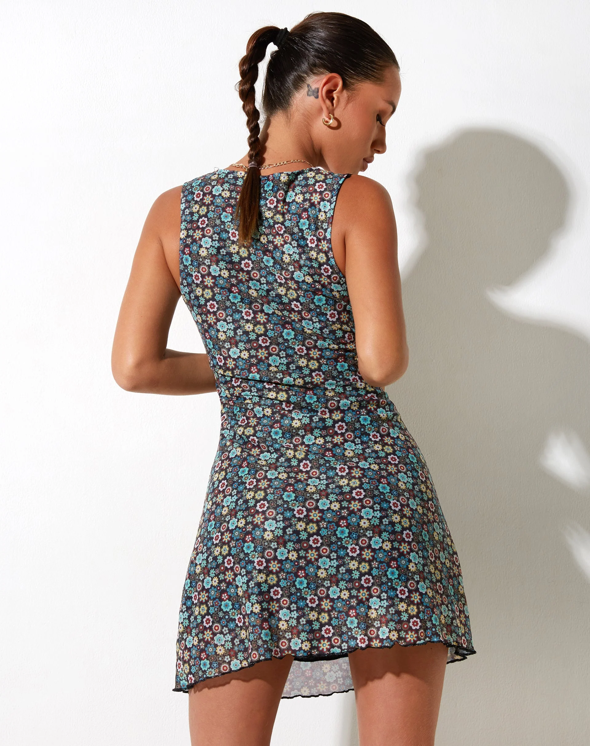 Avalie Minikleid in Folk Floral - Image 2