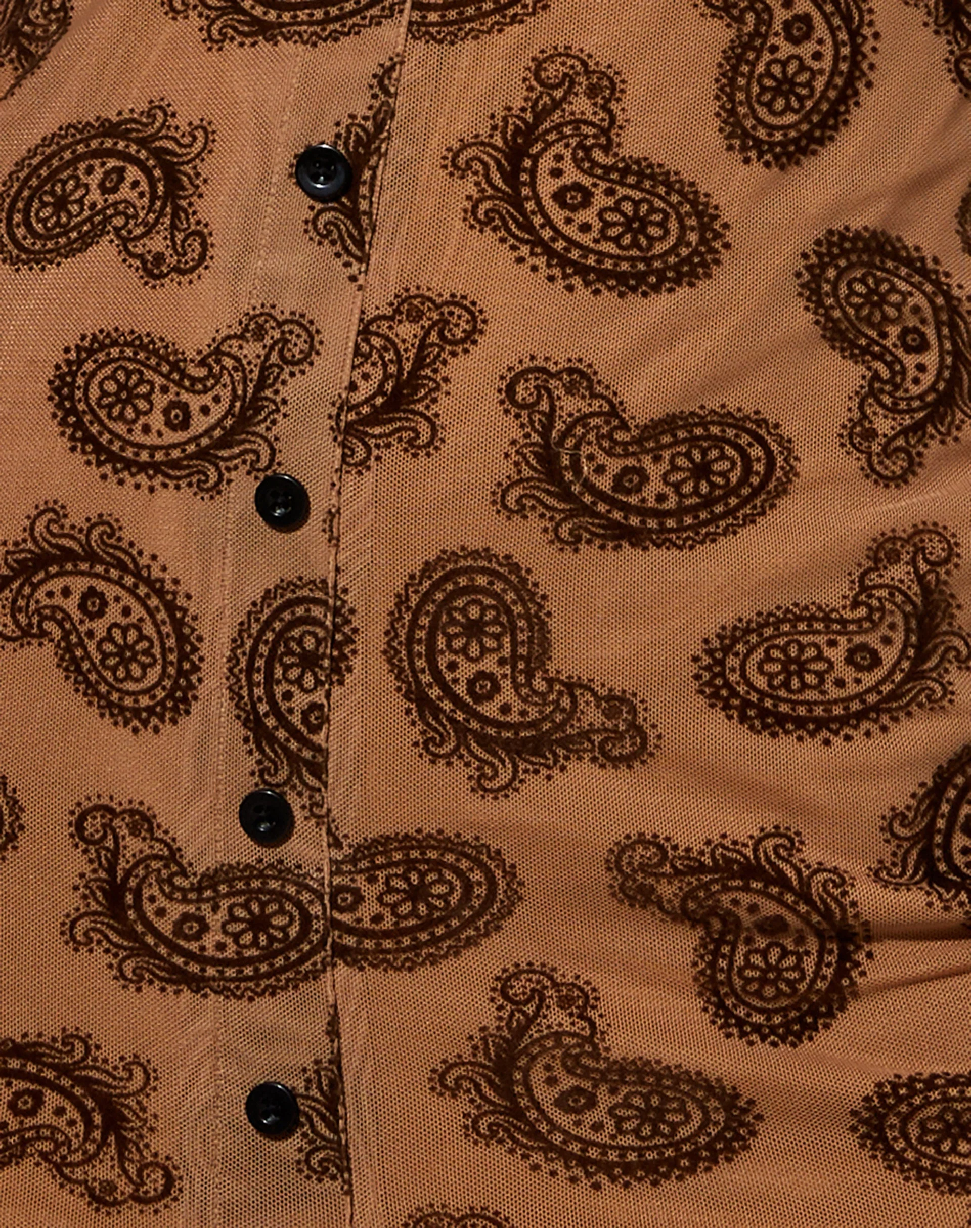 Avaya Kleid in Persian Night Flock Braun - Image 7