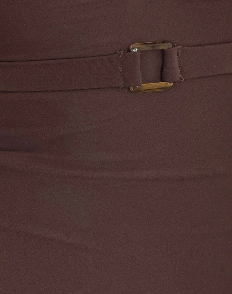 Avi Badeshorts in Braun mit Gürtel - Image 7