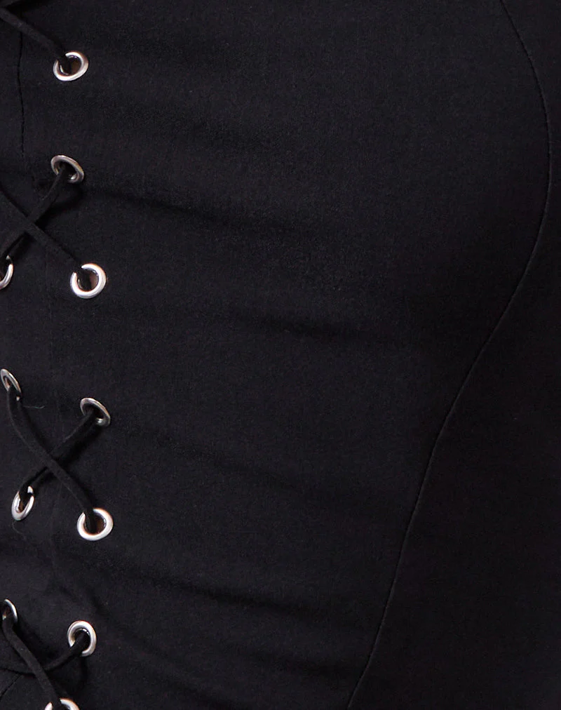 Avira Bandeau-Top mit Spitze in Tailoring Schwarz - Image 6