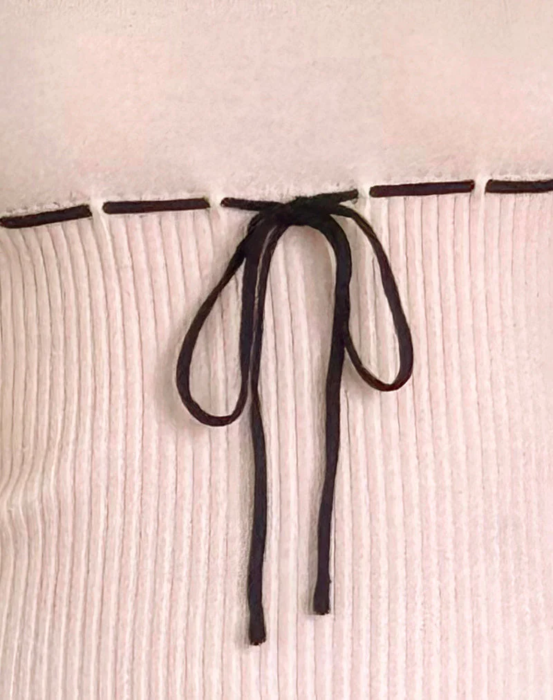Awdella Top in Blush Pink mit Schwarz - Image 6