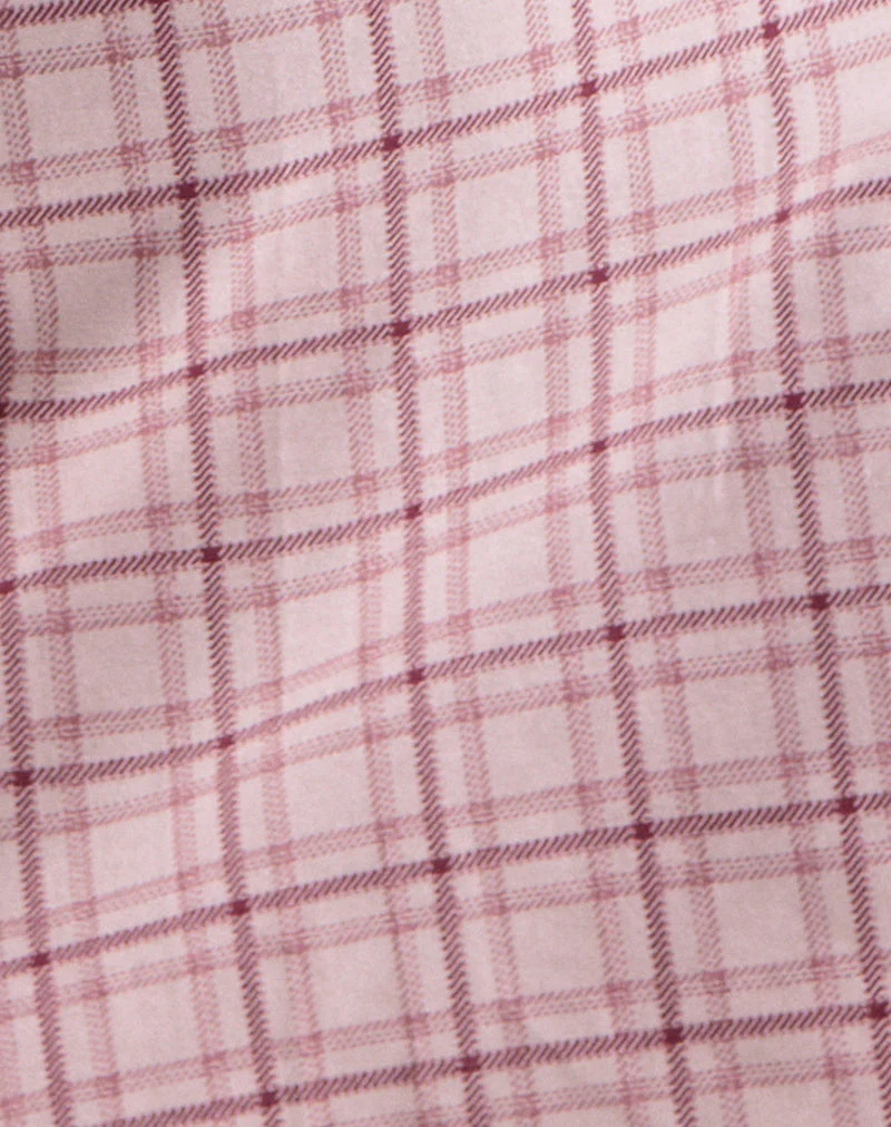 Ayana Rückenfreies Minikleid in Basic Tartan Rosa - Image 7