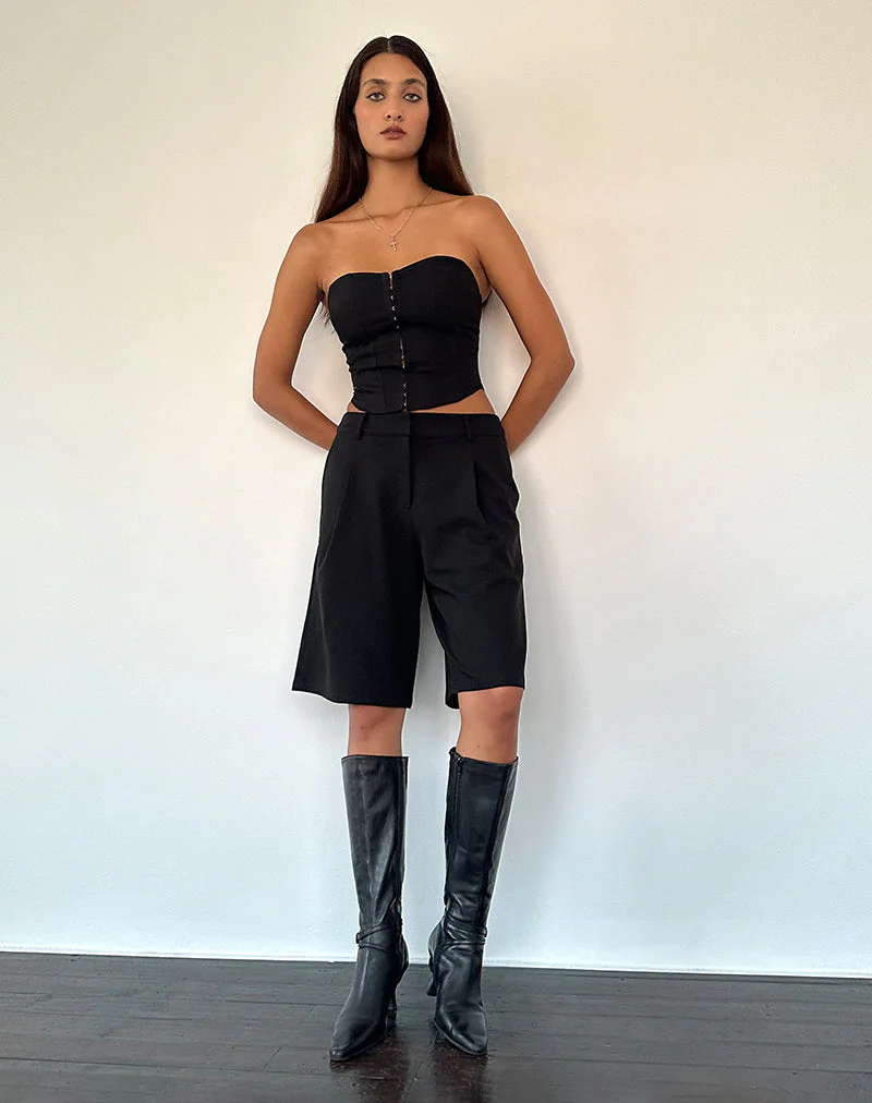 Ayna Longline-Shorts in Tailoring Schwarz - Image 4