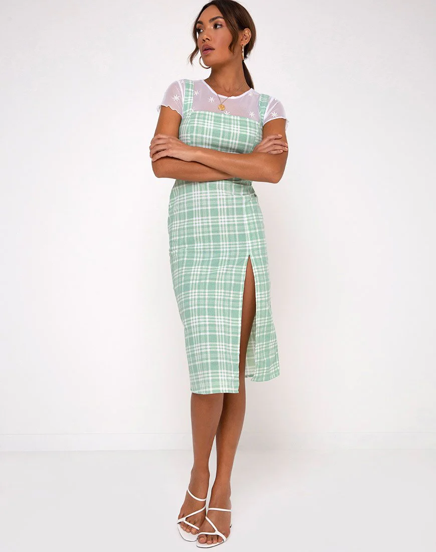 Ayuka Midikleid aus Tischtuch Neo Mint - Image 3