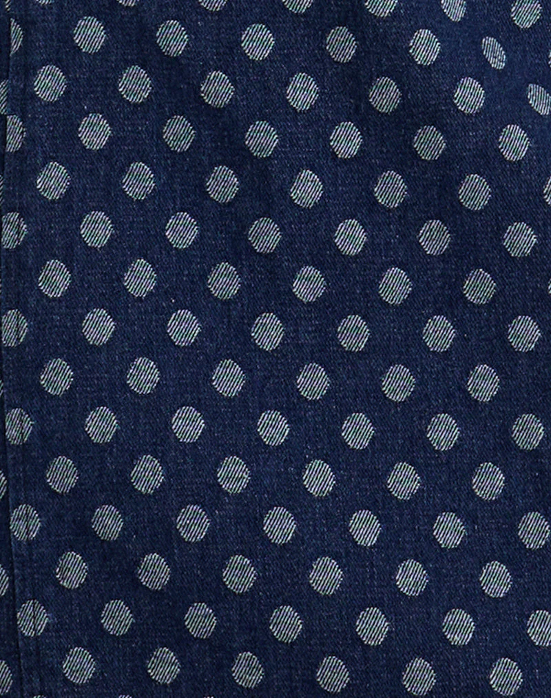 Ayura Kleid in Polka Chambray Indigo - Image 5