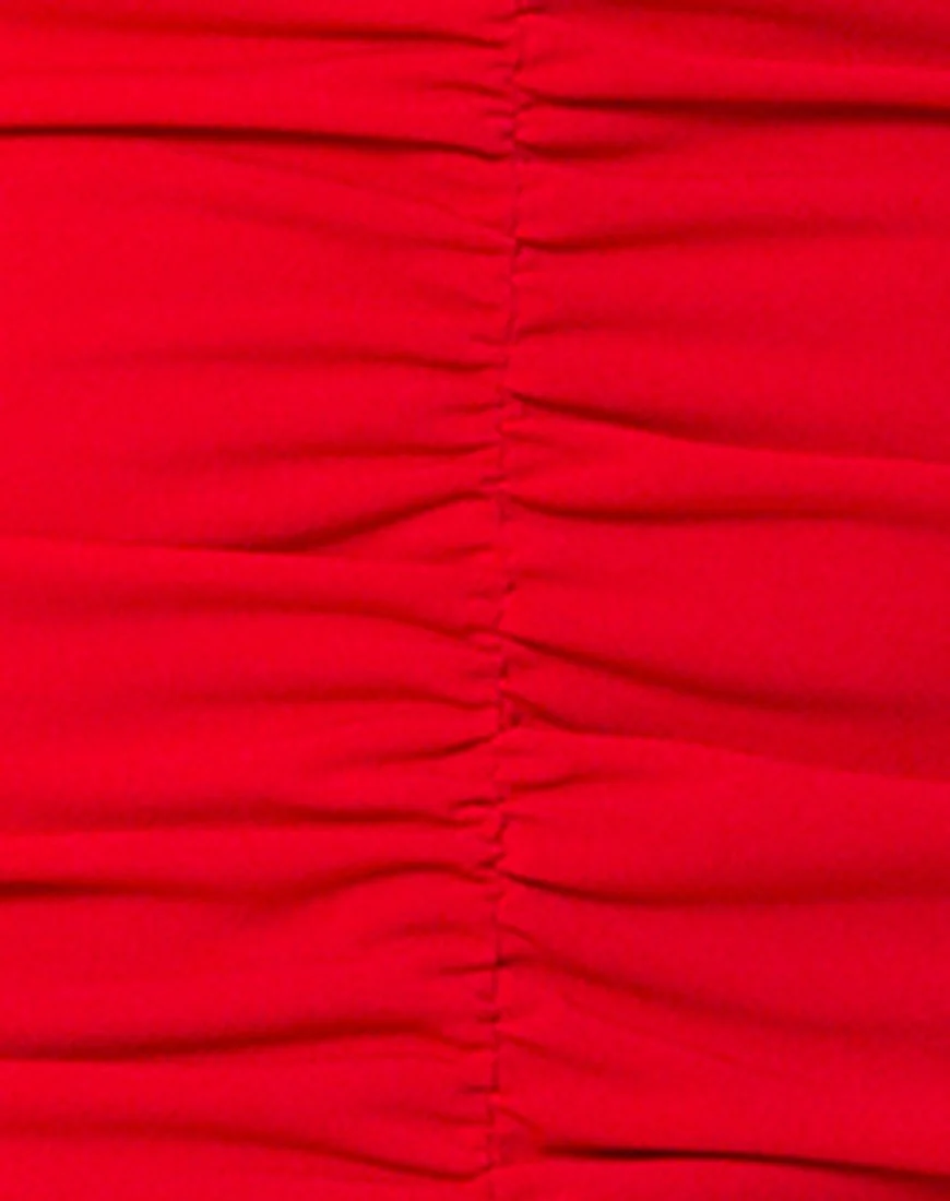 Azalea Off The Shoulder Kleid in Rot - Image 5