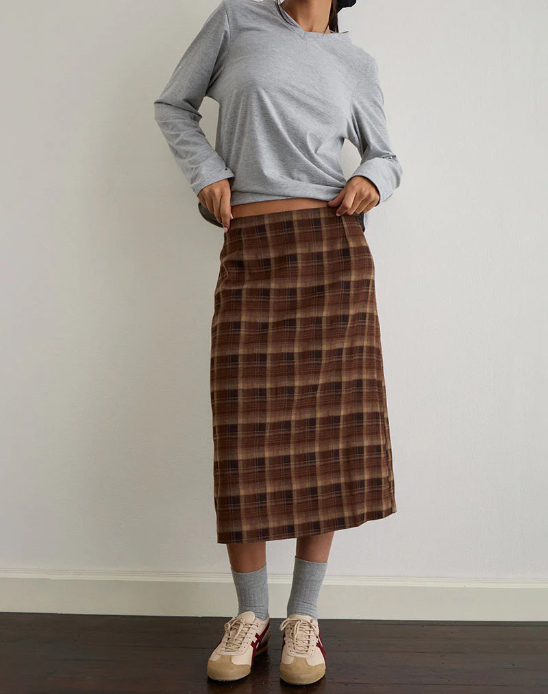 Badria Midirock in Tartan Braun Rot - Image 2