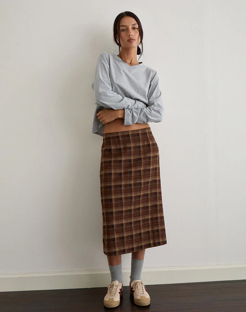 Badria Midirock in Tartan Braun Rot - Image 3