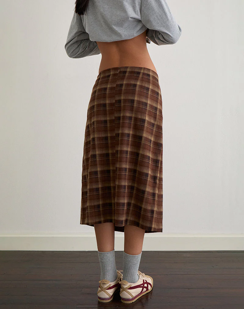 Badria Midirock in Tartan Braun Rot - Image 4