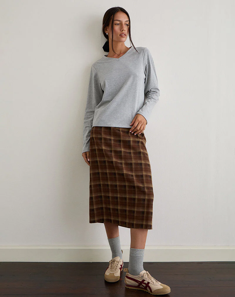 Badria Midirock in Tartan Braun Rot - Image 5