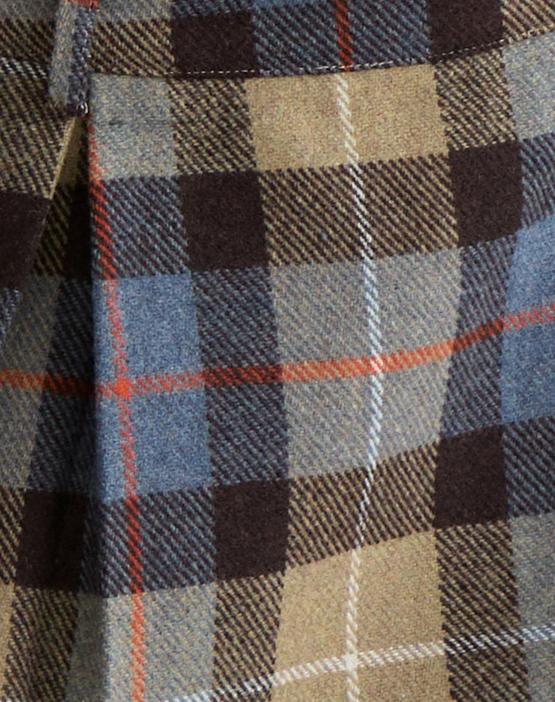 Badzlin Minirock in Tartan Blau und Braun - Image 6