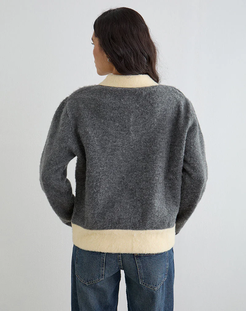 Balamoa Pullover aus Strick in Grau und Creme - Image 4