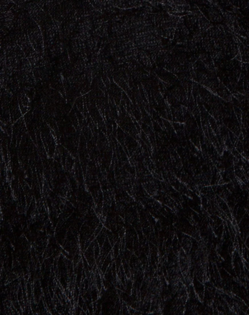 Balien Crop Top aus Fransen Schwarz - Image 5