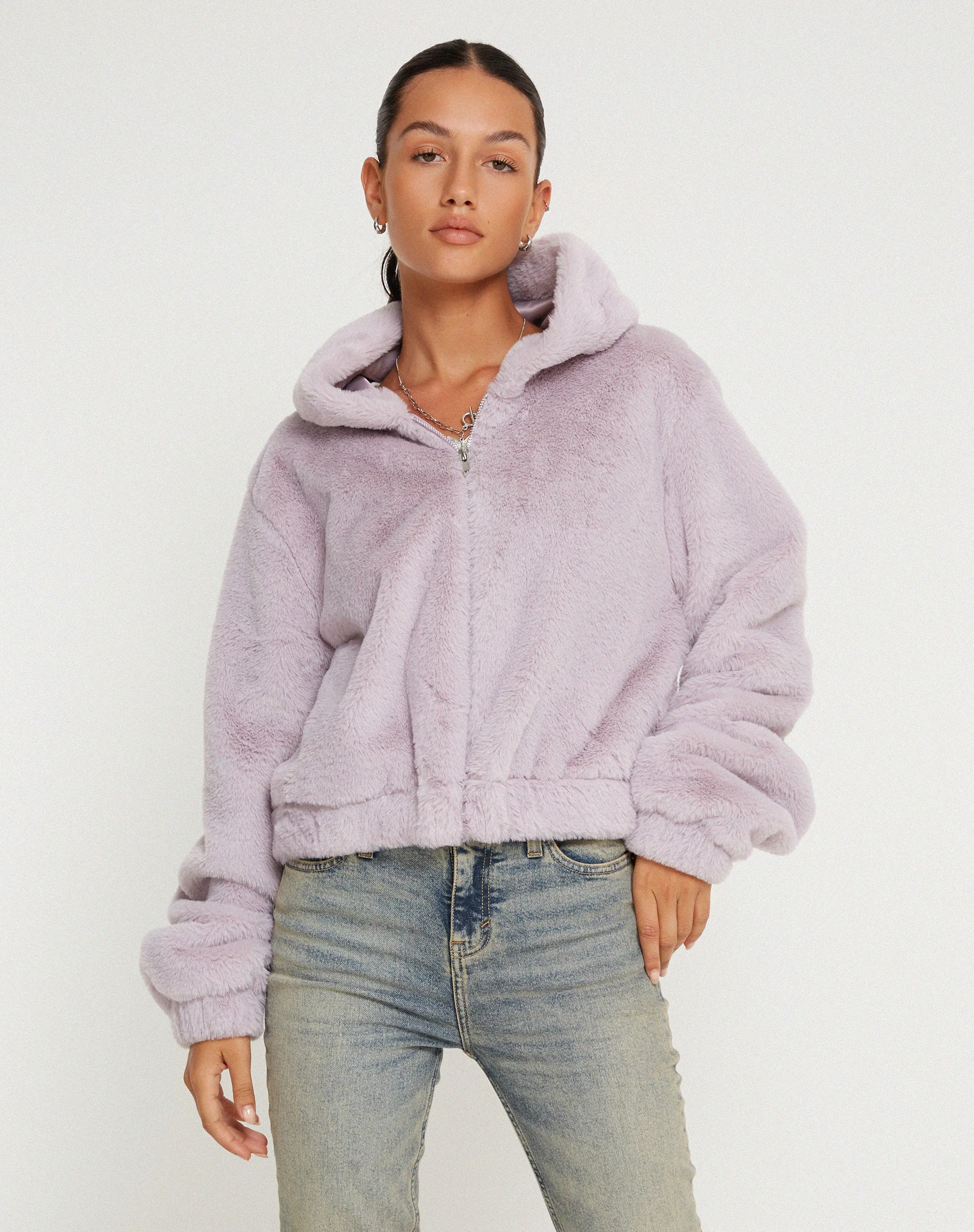 Banowa Zip Up Jacke in Flieder - Image 6