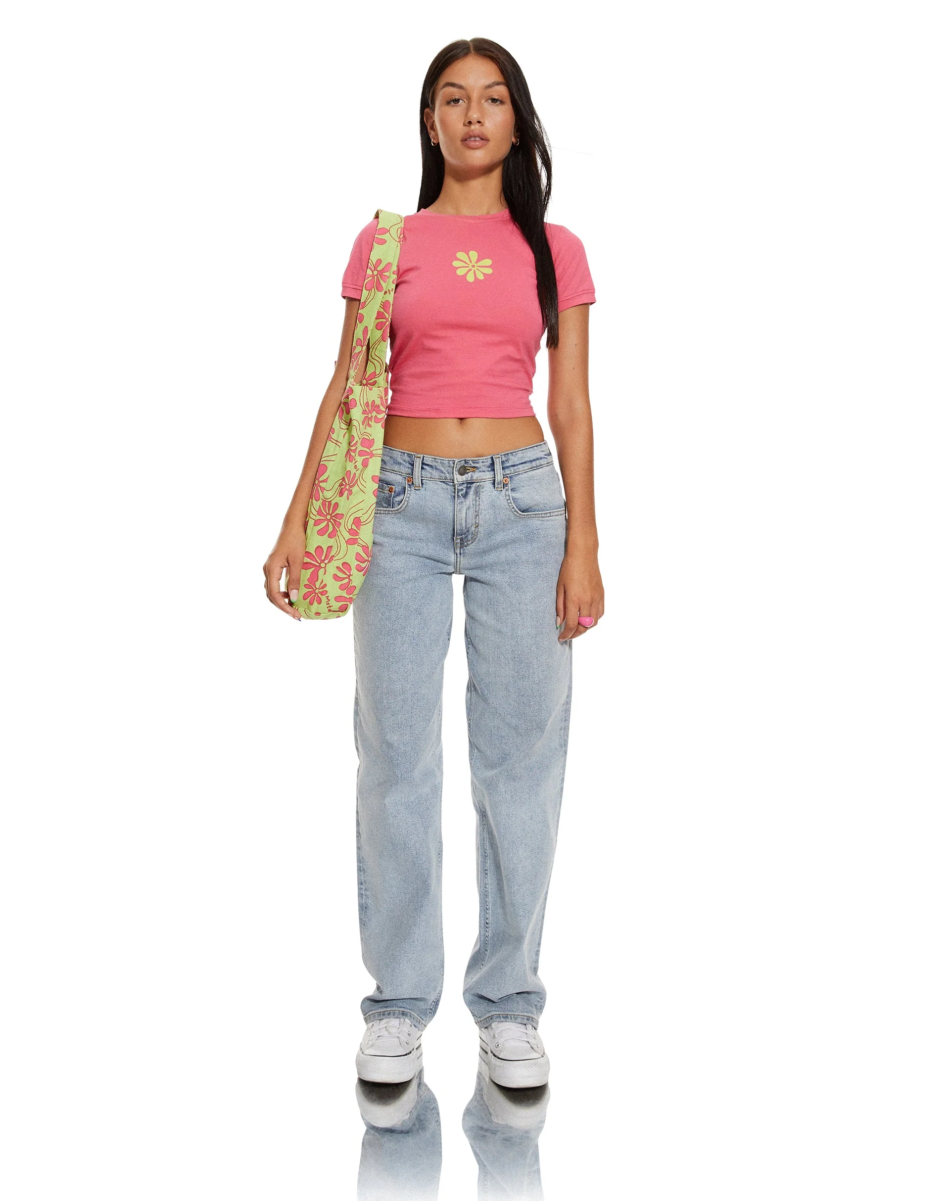 MOTEL X BARBARA Barbs Tote Bag in Grün Beachy Floral - Image 5