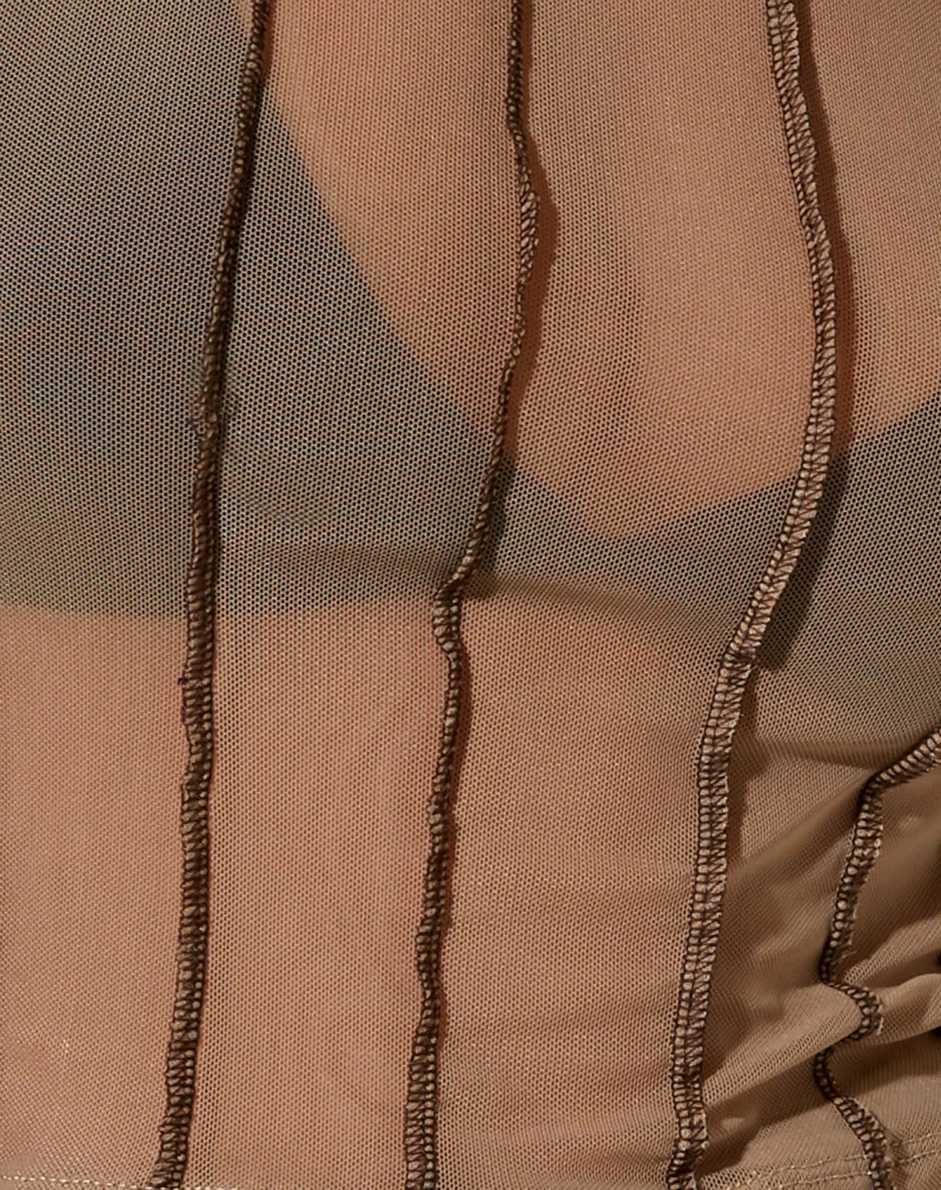 Barika Top aus Mesh Taupe - Image 5