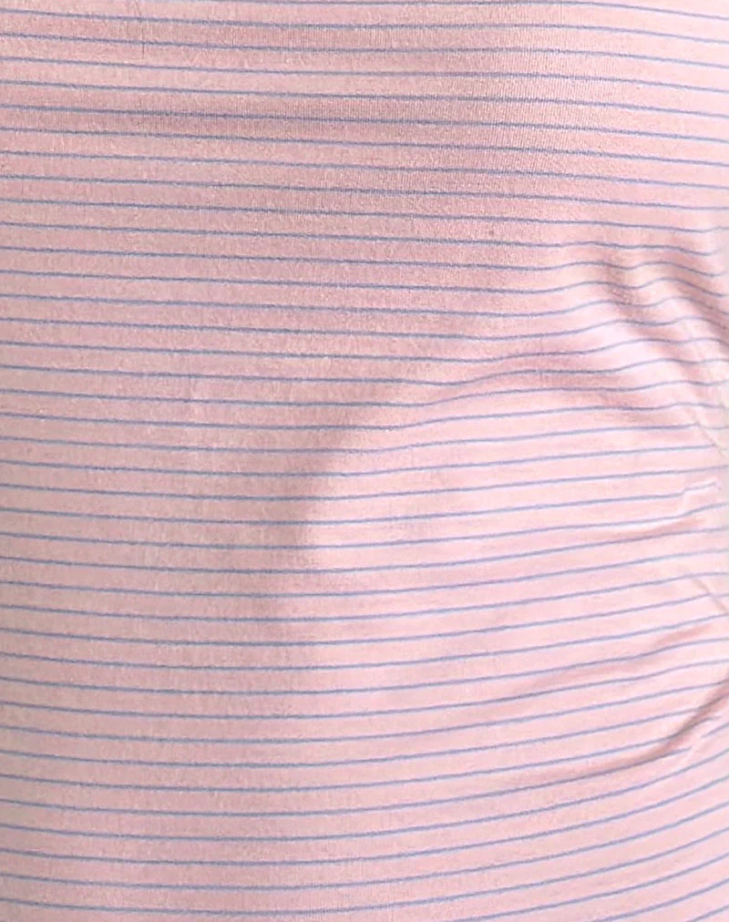 Barlyn Cami Top in Rosa und Blau gestreift - Image 5