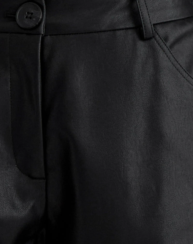 Barvyn Barrel Leg Hose in PU Schwarz - Image 6