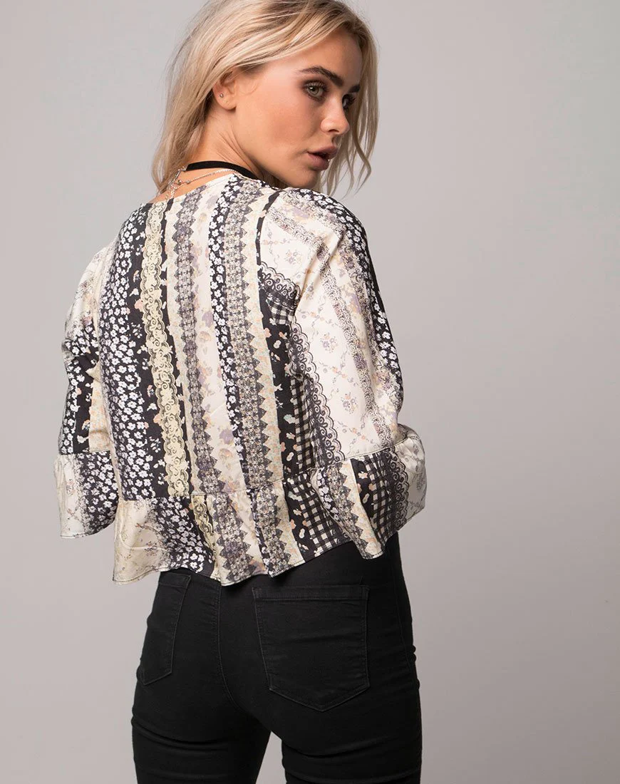 Basel Crop Top aus Grunge-Spitze - Image 2