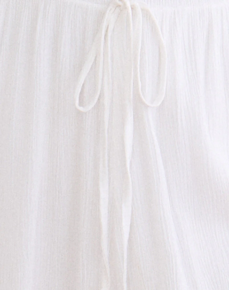 Basma Bloomer Trouser in Rayon White - Image 6