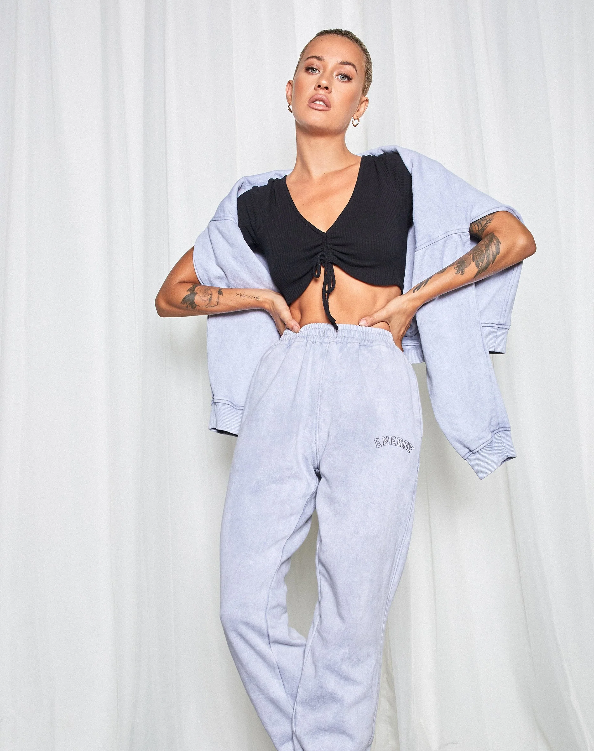 Basta Jogger in Silber Waschung Energy Embro