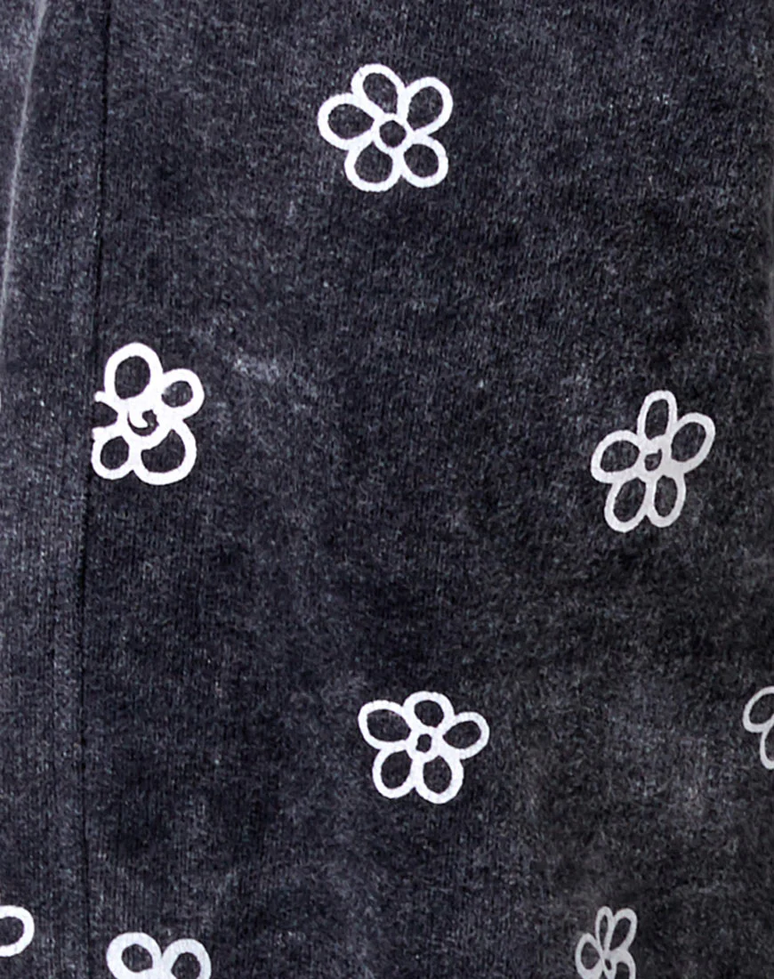 Basta Jogger in Klein Graffiti Blume Dunkelgrau - Image 6