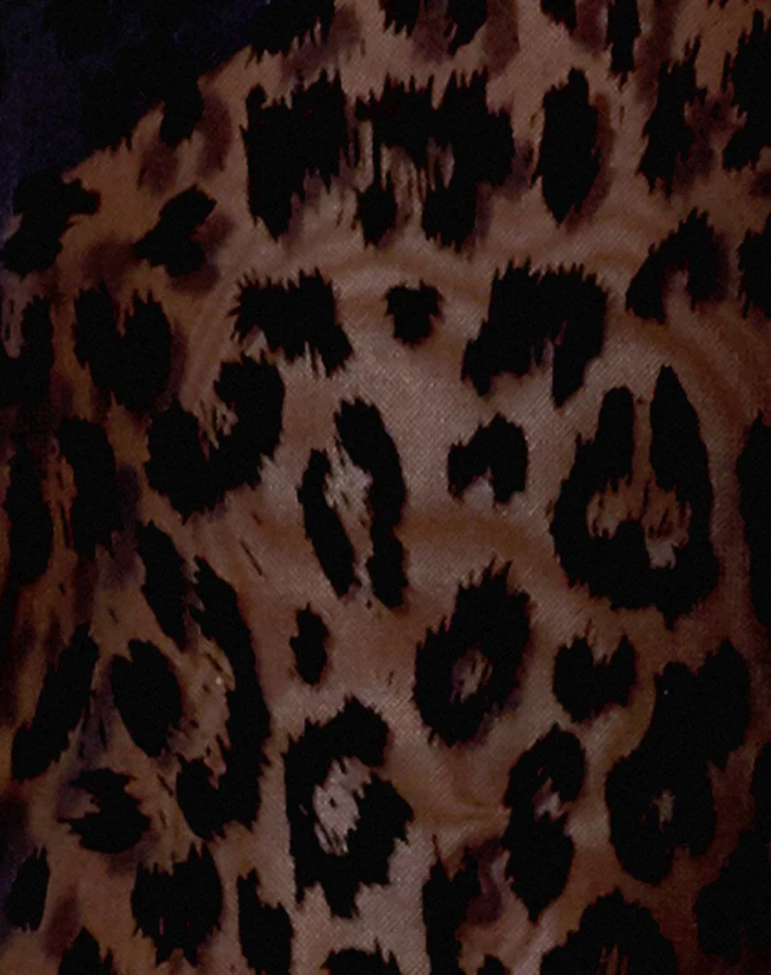 Batis Maxikleid aus schwarzem Tiernetz - Image 5