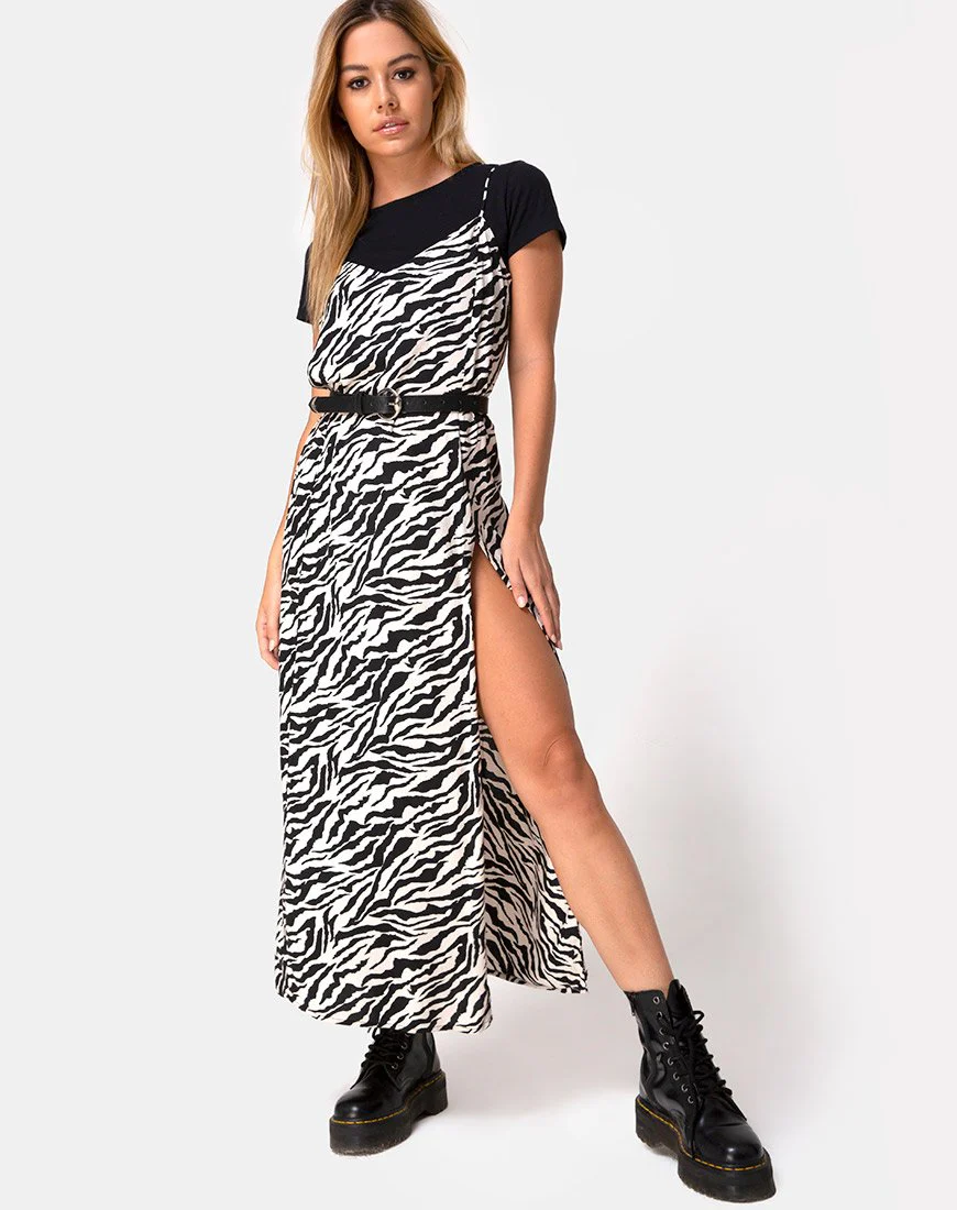 Batis Maxikleid in 90er Jahre Zebra - Image 4