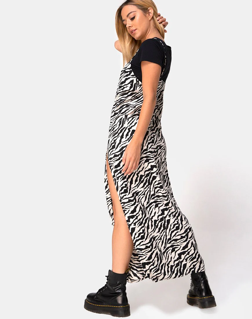 Batis Maxikleid in 90er Jahre Zebra - Image 5