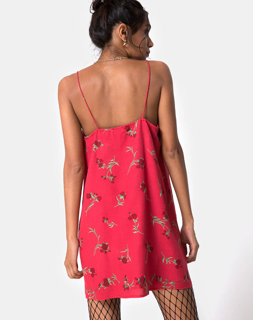 Batista Slip-Kleid in Rouge-Rose-Rosa - Image 3