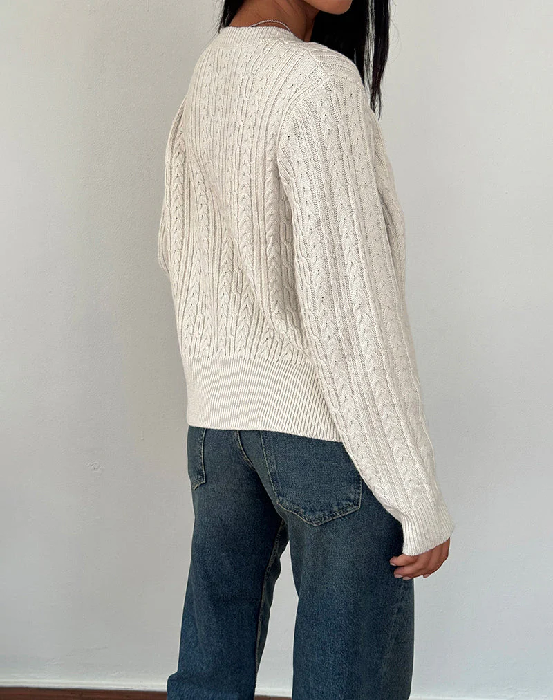 Bavana Strickjacke in Elfenbein - Image 5
