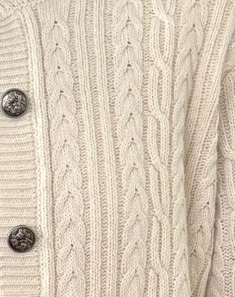 Bavana Strickjacke in Elfenbein - Image 6
