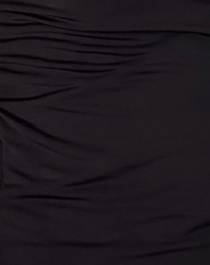 Bea Slinky Cross Front Top in Schwarz - Image 5